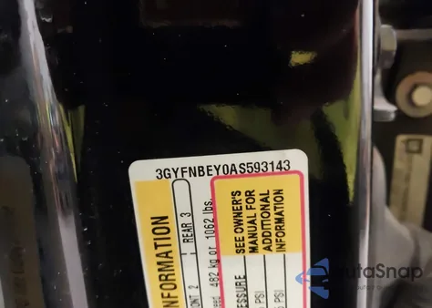 2010 Cadillac Srx Performance Collection из США, поврежденный, VIN 3GYFNBEY0AS593143